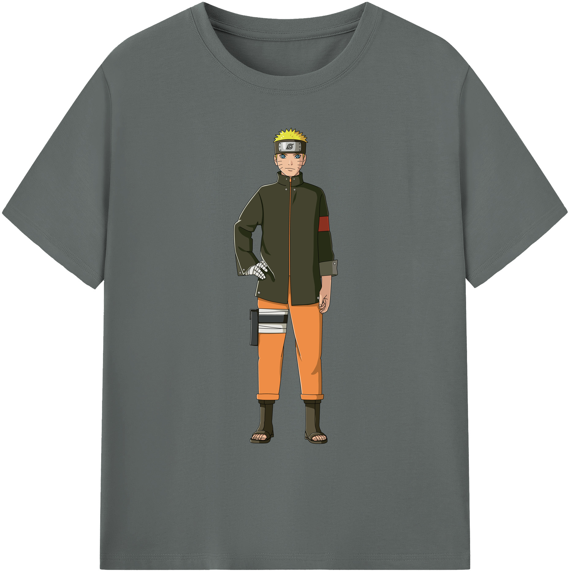（画像用） NARUTO -ナルト- うずまき ナルト Uzumaki Naruto 綿100％ メンズ半袖Tシャツ｜肌触りやわらか＆通気性